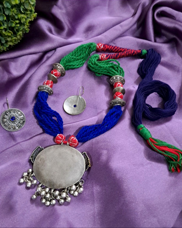 Ekani Handcrafted Tribal Statement Necklace Set