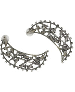Load image into Gallery viewer, EKANI VASUDHA SILVER OXIDISED EARRINGS

