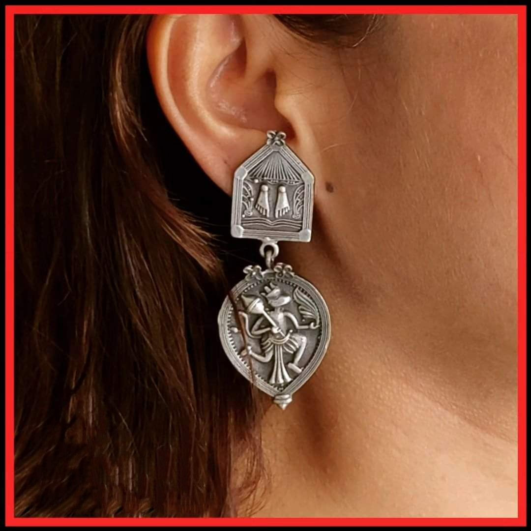 Ekani Avismaya Brass Silver Handcrafted Jewelry Set