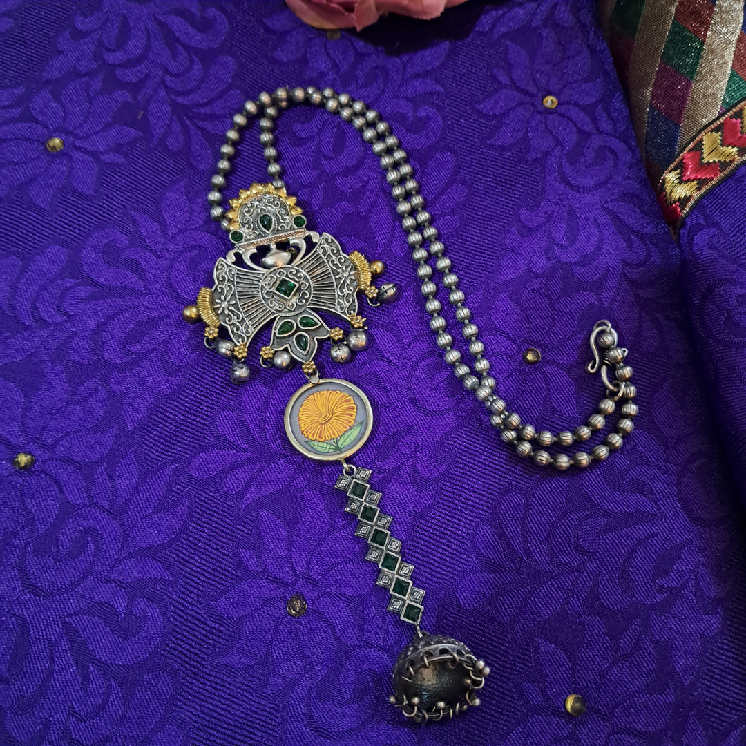 Ekani Prakriti Meenakari Handpainted Necklace Set
