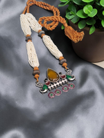 Load image into Gallery viewer, Ekani Meenakari Monalisa Stone Statement Necklace