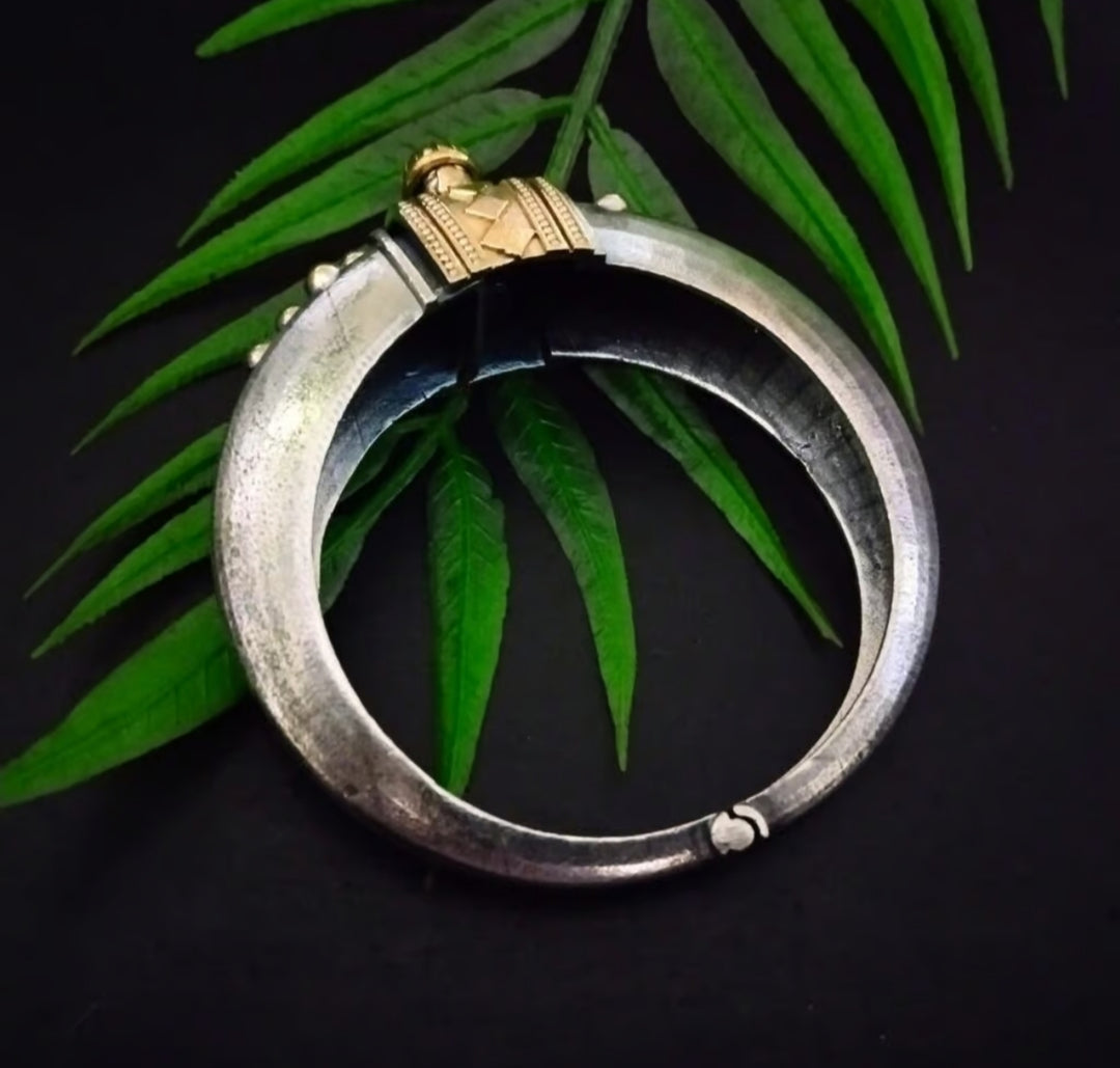 Ekani Dual Tone Brass Unisex Openable Tribal Kadas Pair