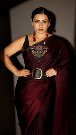 Load image into Gallery viewer, Ekani Designer Stone Embedded Peacock Pendant Long Necklace with Adjustable Dori