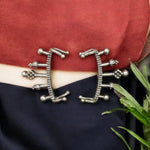 Load image into Gallery viewer, Ekani Cuffette Silver Look Alike Oxidised Earcuff
