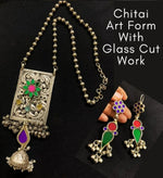 Load image into Gallery viewer, Ekani Chitai Art Work Glass Cut Fusion Necklace Set
