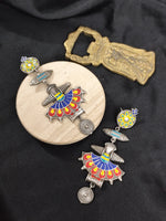 Load image into Gallery viewer, Ekani Nautanki Meenakari Hand Painted Drop Earrings
