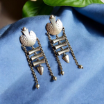 Load image into Gallery viewer, Ekani Manali Quirky Silver Lookalike Brass  Earrings
