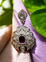 Load image into Gallery viewer, Ekani Mandushi Brass Silver Statement Earrings
