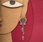Load image into Gallery viewer, Ekani Morni-Matsya Silver Brass Meenakari Earrings
