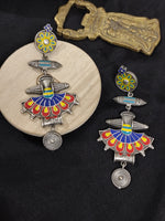 Load image into Gallery viewer, Ekani Nautanki Meenakari Hand Painted Drop Earrings
