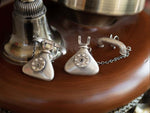 Load image into Gallery viewer, Ekani Mizoyam Brass Silver Replica Telephone Earcuff
