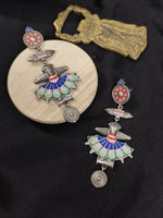 Load image into Gallery viewer, Ekani Nautanki Meenakari Hand Painted Drop Earrings

