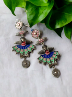 Load image into Gallery viewer, Ekani Nautanki Meenakari Hand Painted Drop Earrings
