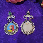 Load image into Gallery viewer, Ekani Misha Brass Meenakari Stone Dangler Earrings
