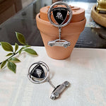 Load image into Gallery viewer, Ekani Lamborghini Brass Silver Quirky Earrings
