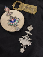 Load image into Gallery viewer, Ekani Nautanki Meenakari Hand Painted Drop Earrings
