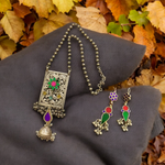 Load image into Gallery viewer, Ekani Chitai Art Work Glass Cut Fusion Necklace Set
