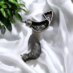 Load image into Gallery viewer, Ekani Papeeha Brass Silver Stud Earrings
