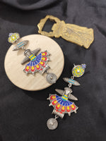 Load image into Gallery viewer, Ekani Nautanki Meenakari Hand Painted Drop Earrings
