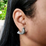 Load image into Gallery viewer, Ekani Papeeha Brass Silver Stud Earrings
