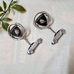 Load image into Gallery viewer, Ekani Lamborghini Brass Silver Quirky Earrings
