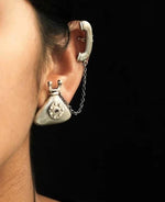 Load image into Gallery viewer, Ekani Mizoyam Brass Silver Replica Telephone Earcuff
