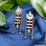 Load image into Gallery viewer, Ekani Manali Quirky Silver Lookalike Brass  Earrings
