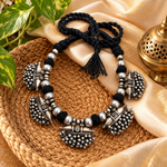 Load image into Gallery viewer, Ekani Afghani-Inspired Thread Ghungroo Tabeez Necklace
