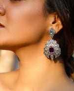 Load image into Gallery viewer, Ekani Mandushi Brass Silver Statement Earrings
