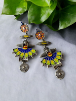 Load image into Gallery viewer, Ekani Nautanki Meenakari Hand Painted Drop Earrings
