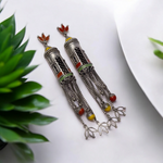 Load image into Gallery viewer, Ekani Palki Meenakari Handpainted Dangler Earrings
