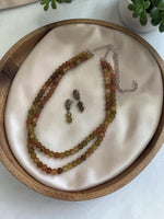 Load image into Gallery viewer, Ekani 2 Layer Printed Glass Beads Necklace Set