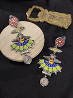 Load image into Gallery viewer, Ekani Nautanki Meenakari Hand Painted Drop Earrings
