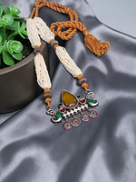Load image into Gallery viewer, Ekani Meenakari Monalisa Stone Statement Necklace