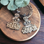 Load image into Gallery viewer, Ekani Sayali Alloy Silver Brass Made Dangler Earrings
