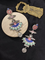 Load image into Gallery viewer, Ekani Nautanki Meenakari Hand Painted Drop Earrings

