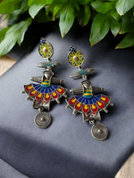Load image into Gallery viewer, Ekani Nautanki Meenakari Hand Painted Drop Earrings
