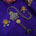 Load image into Gallery viewer, Ekani Prakriti Meenakari Handpainted Necklace Set
