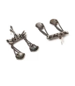 Load image into Gallery viewer, Ekani Tarazu Quirky Silver Replica Brass  Earrings
