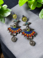 Load image into Gallery viewer, Ekani Nautanki Meenakari Hand Painted Drop Earrings

