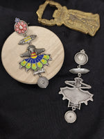 Load image into Gallery viewer, Ekani Nautanki Meenakari Hand Painted Drop Earrings
