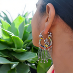 Load image into Gallery viewer, Ekani Meenakari Whimsical Boat Rowing Earrings
