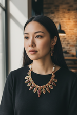 Load image into Gallery viewer, Ekani Firestone Royale Statement Necklace Set