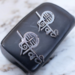 Load image into Gallery viewer, Ekani Shiv Brass Silver Replica Unisex Stud Earrings
