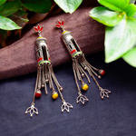Load image into Gallery viewer, Ekani Palki Meenakari Handpainted Dangler Earrings
