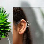 Load image into Gallery viewer, Ekani Cuffette Silver Look Alike Oxidised Earcuff

