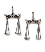 Load image into Gallery viewer, Ekani Tarazu Quirky Silver Replica Brass  Earrings
