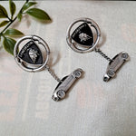 Load image into Gallery viewer, Ekani Lamborghini Brass Silver Quirky Earrings
