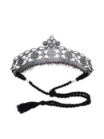 Load image into Gallery viewer, Ekani Amore Silver Lookalike White Stone Choker Necklace With Earring
