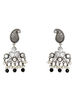 Load image into Gallery viewer, Ekani Amore Silver Lookalike White Stone Choker Necklace With Earring

